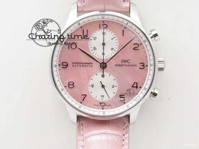 MIROTIME 0121 Portuguese IW545407 Black Dial ZF 1:1 Best Edition On Dark Blue Leather Strap DailyWear 7337